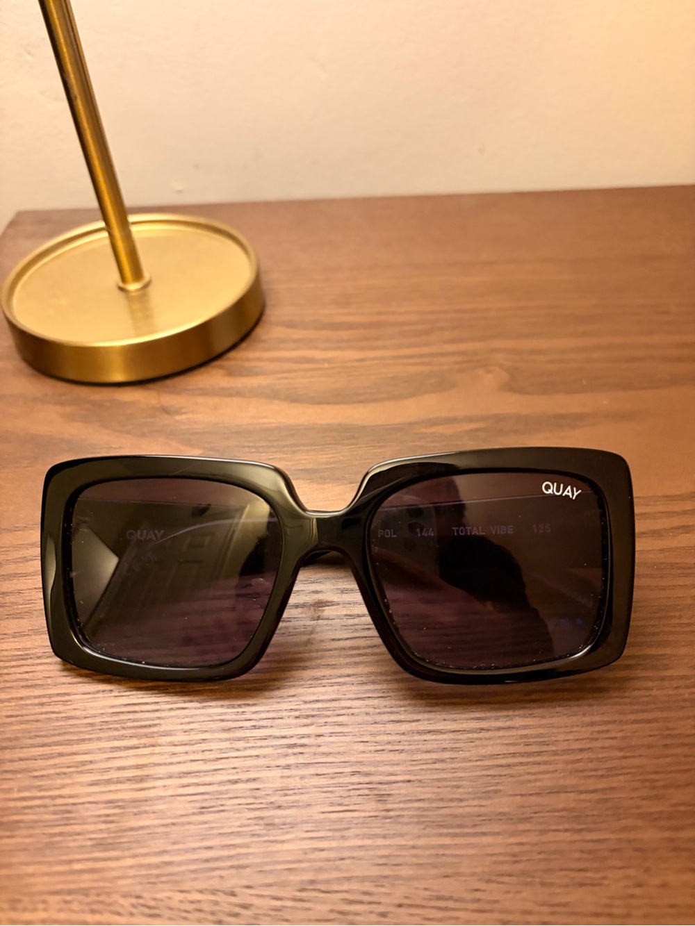 Quay Australia Black Oversized Square Sunglasses